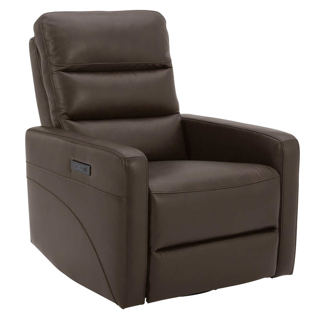 Gilman Creek Power Swivel Leather Recliner