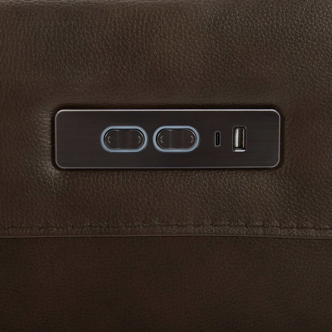 Gilman Creek Power Swivel Leather Recliner