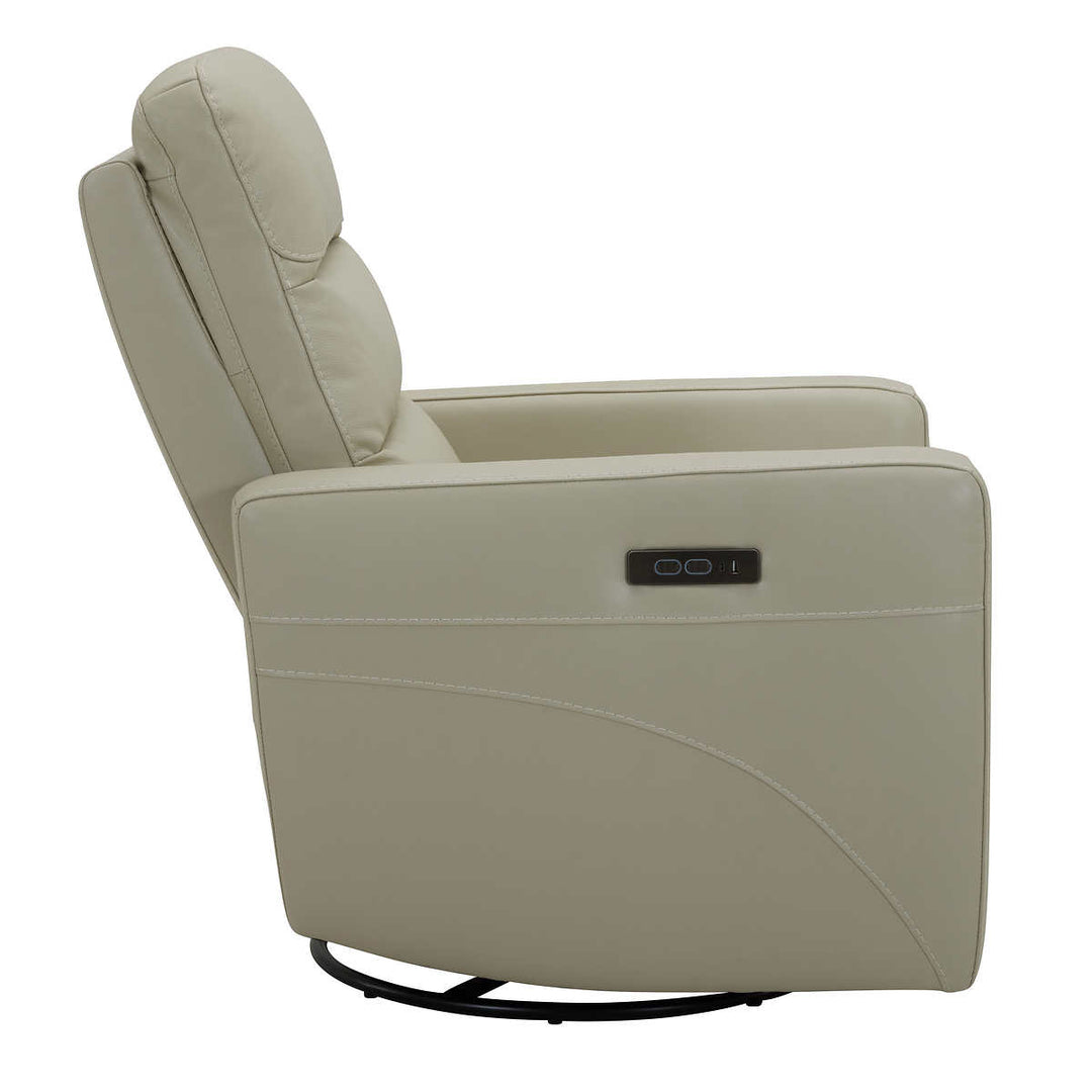 Gilman Creek Power Swivel Leather Recliner