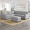 Thomasville Langdon - 3-Piece Fabric Sectional with Storage Ottoman
