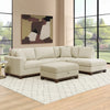 Thomasville - 3-Piece Fabric Sectional with Storage Ottoman
