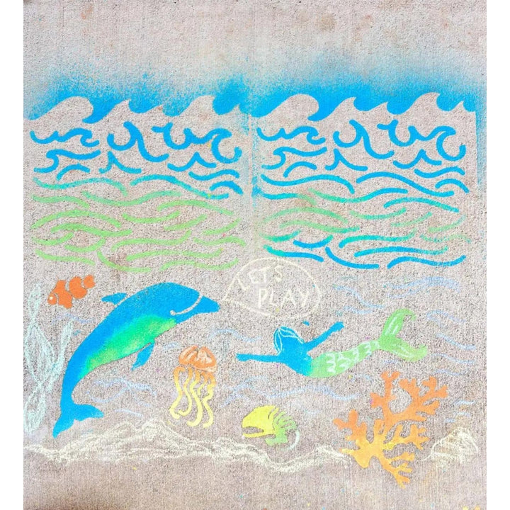 ChalkScapes Under The Sea Chalk and Stencil Set