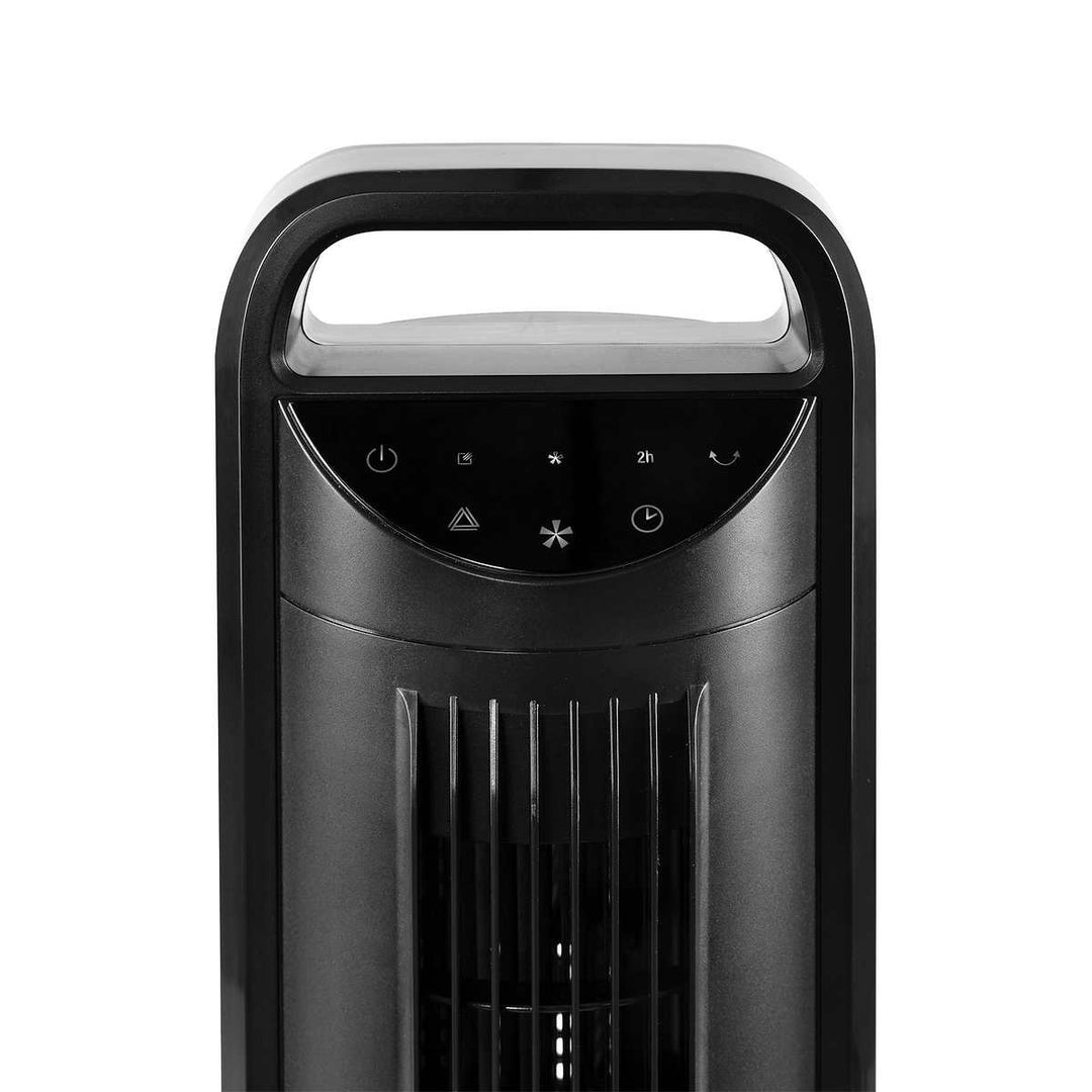 Seville Oscillating Black Tower Fan with Touch Controls