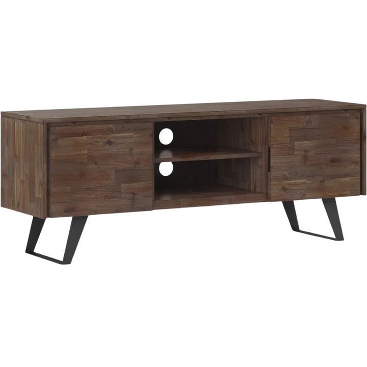 SIMPLIHOME Lowry TV Media Stand in Acacia
