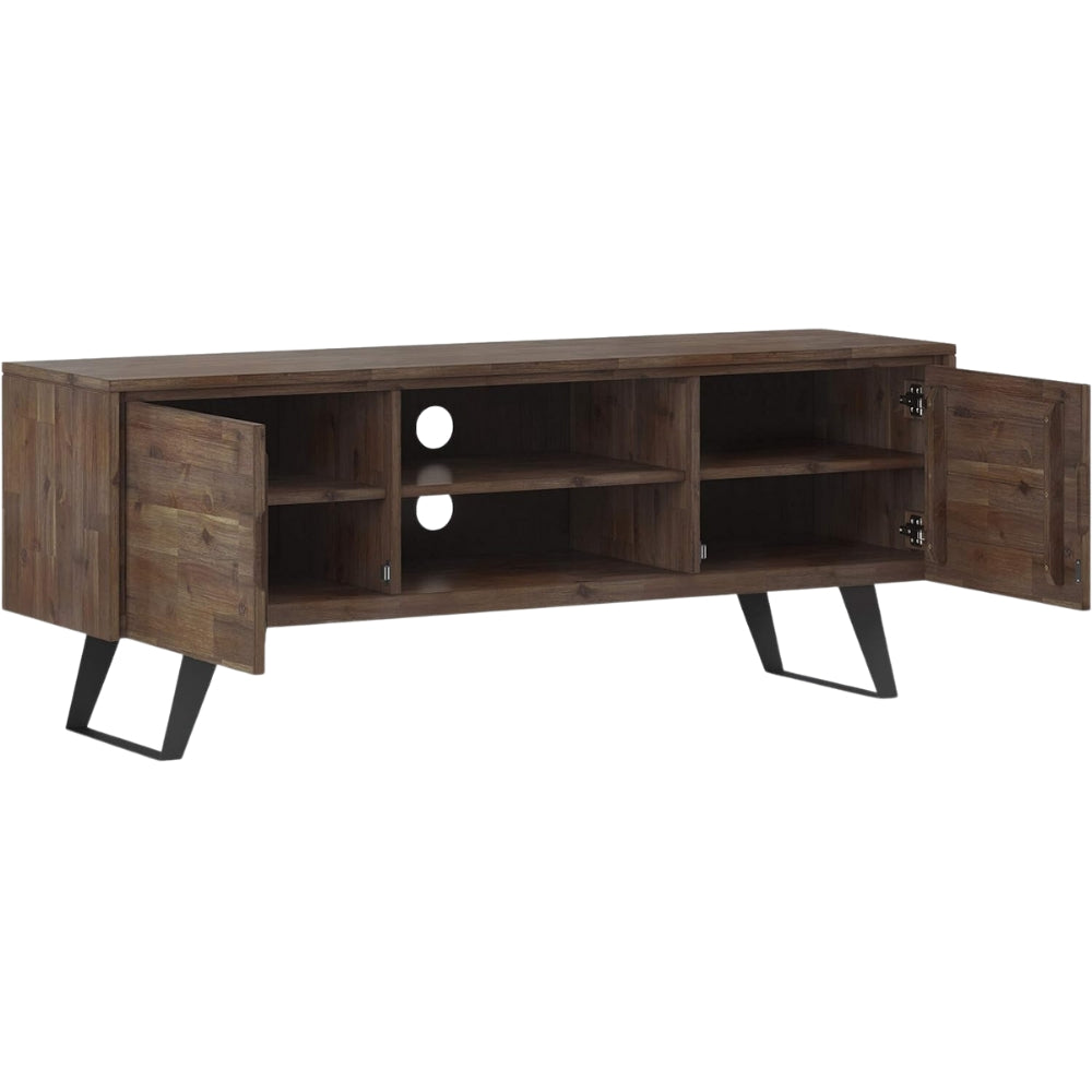 SIMPLIHOME Lowry TV Media Stand in Acacia
