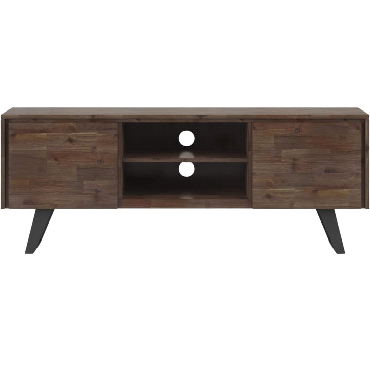 SIMPLIHOME Lowry TV Media Stand in Acacia