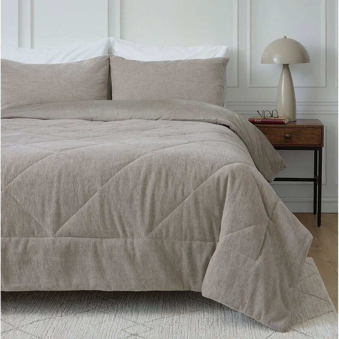 Roots Home - Ensemble de couette en velours côtelé, 3 pièces