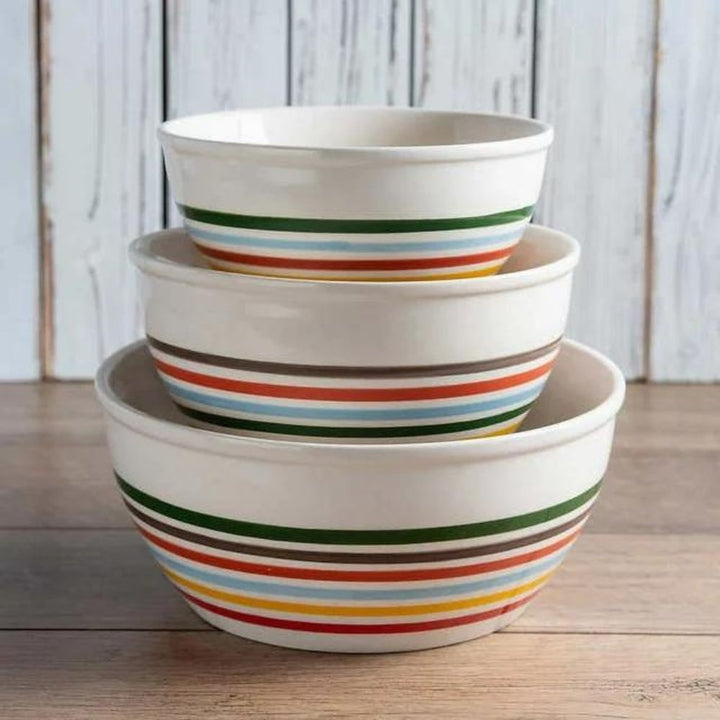 Baum 3-Piece Striped Bowl Set