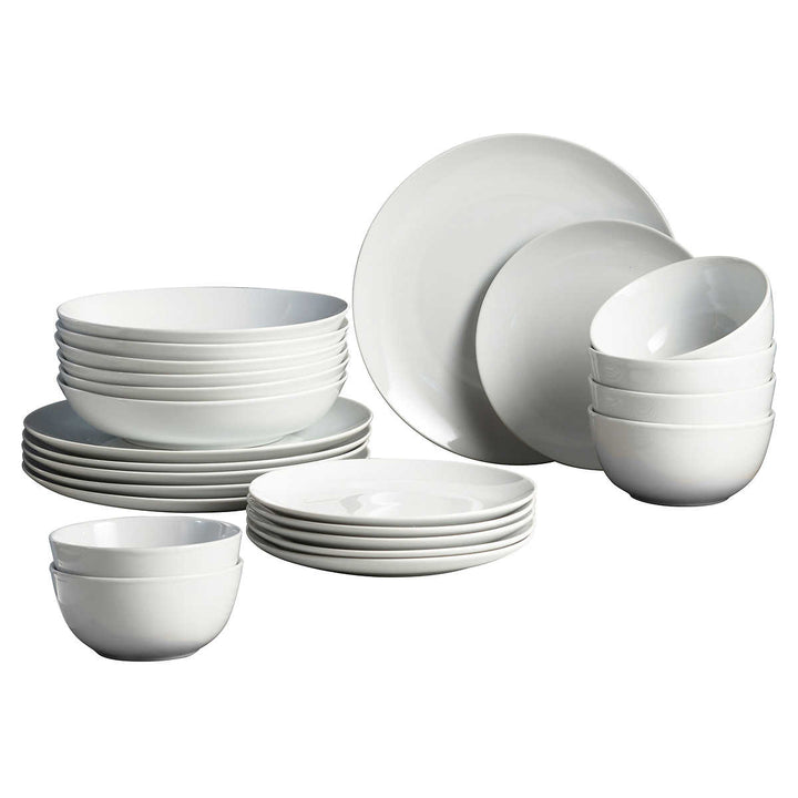 Trudeau - Ensemble de vaisselle en porcelaine, 24 pièces