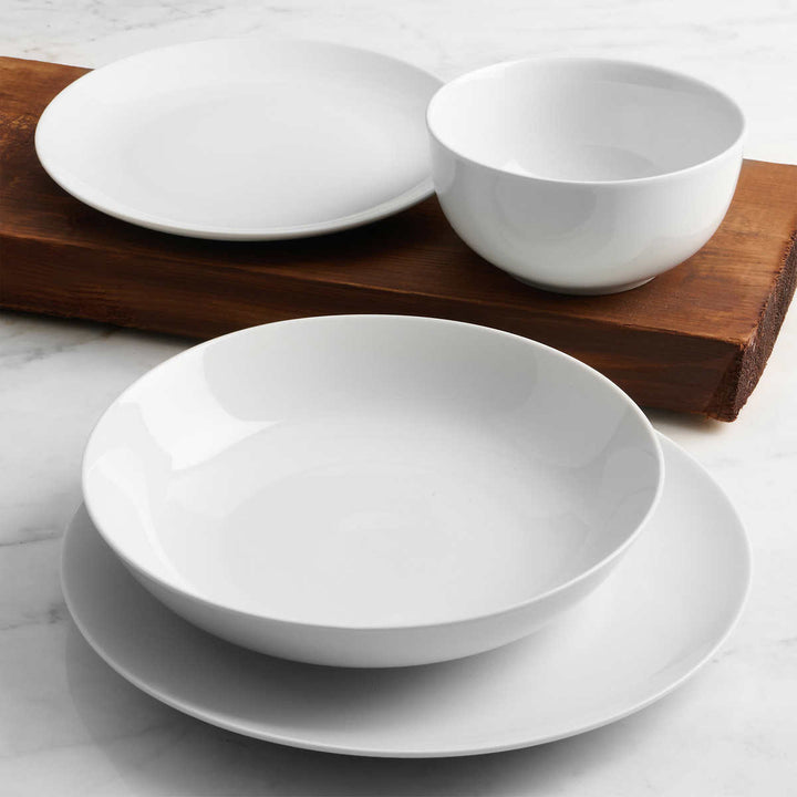 Trudeau - Ensemble de vaisselle en porcelaine, 24 pièces