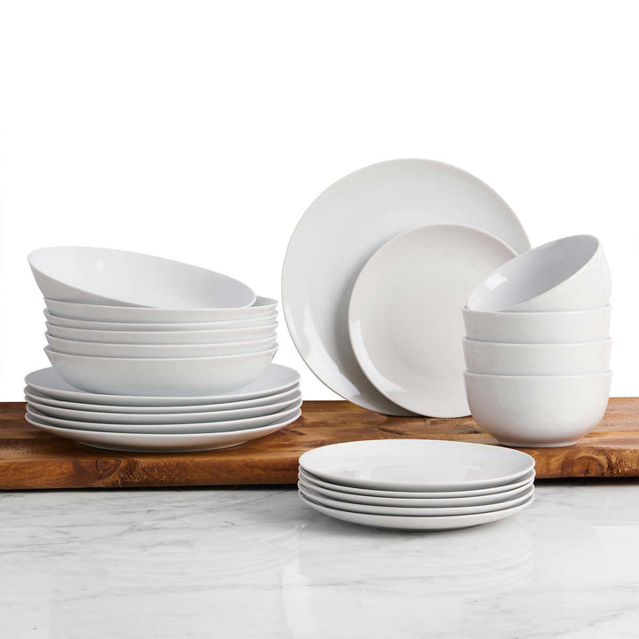 Trudeau - Ensemble de vaisselle en porcelaine, 24 pièces
