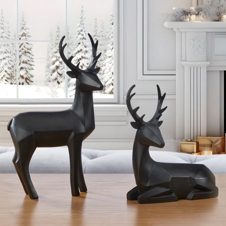 Ensemble de 2 Cerf moderne des fêtes