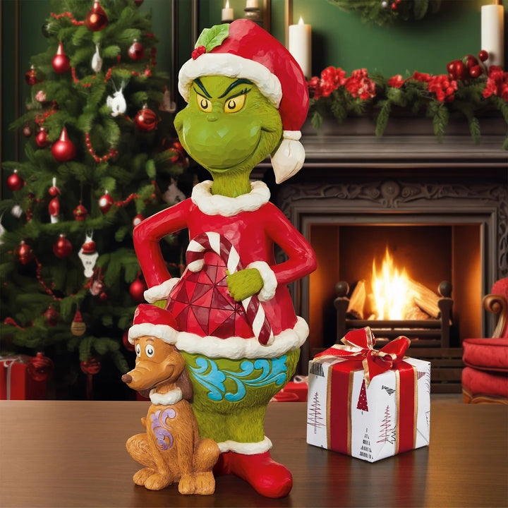 Jim Shore Grinch and Max Holiday Statue