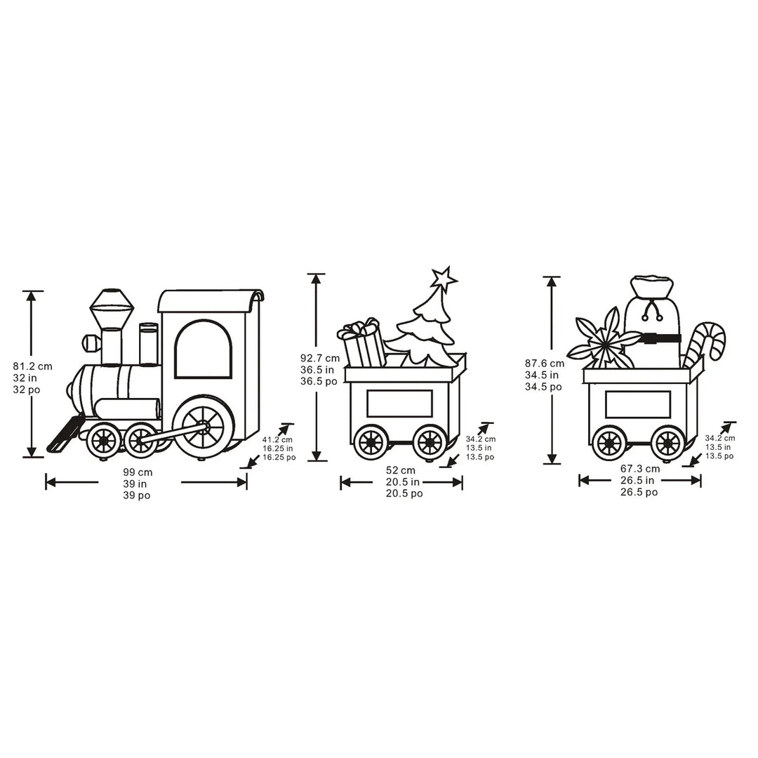 3-Piece Twinkling Train Set
