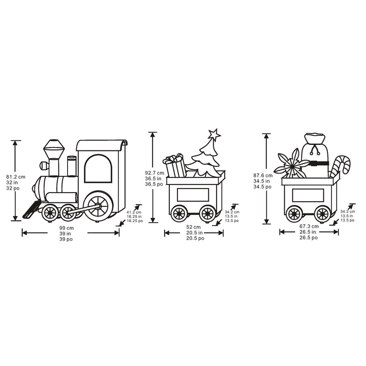 3-Piece Twinkling Train Set