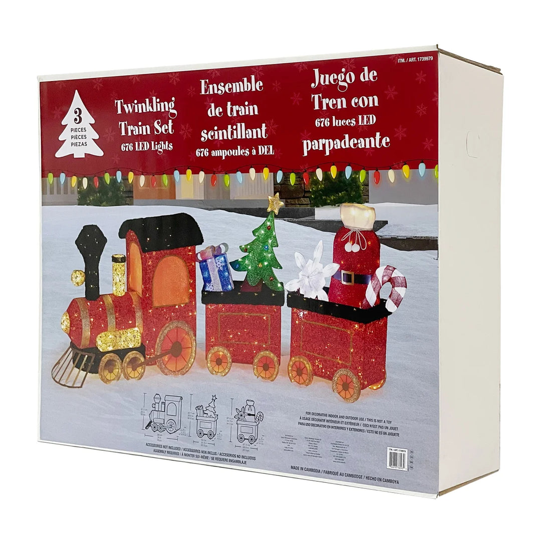 3-Piece Twinkling Train Set