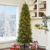 2.2 m Narrow Pre-Lit Artificial Christmas Tree, 950 Micro-Dot LED Lights