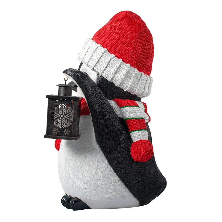 Christmas Pingouin Greeter with Lantern