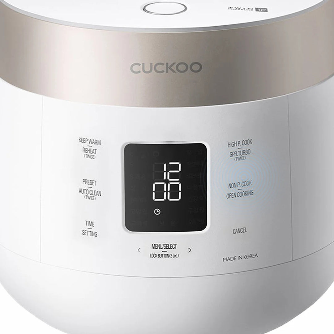 Cuckoo - Cuiseur à riz à double pression de 6 tasses et chauffe-plat