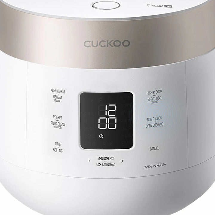 Cuckoo - Cuiseur à riz à double pression de 6 tasses et chauffe-plat