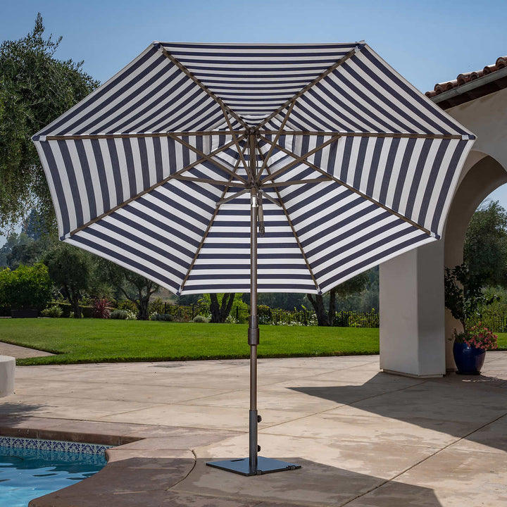 Sunvilla Round Cabana Stripe Aluminum Market Umbrella