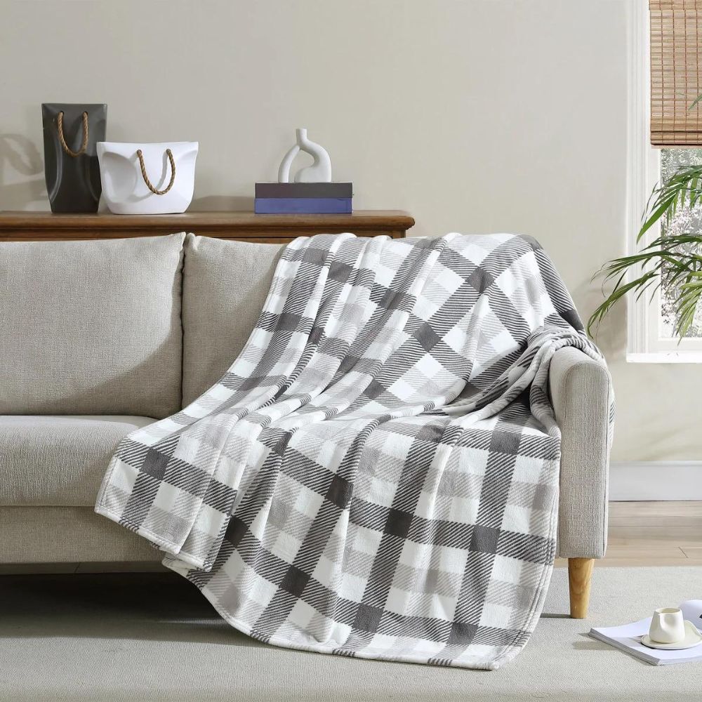 French Connection Home Plush Throw