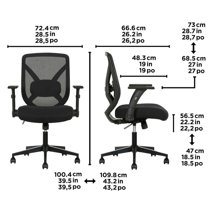 True Innovations Mesh Task Chair - Black