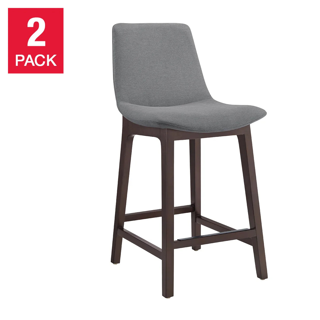 Aiden & Ivy - Tabouret de comptoir en tissu, paquet de 2