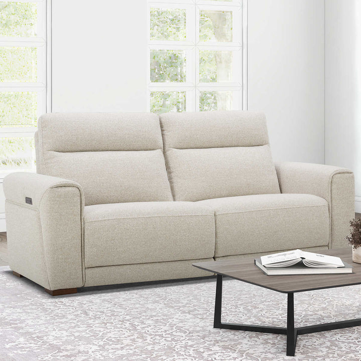 Aiden & Ivy - Fabric sofa with power recline