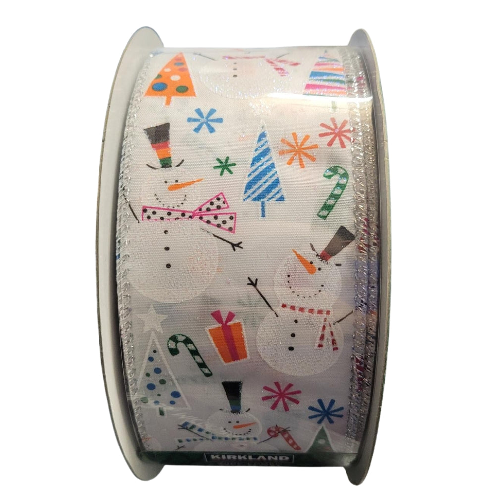 Kirkland Signature - Ruban de Noël bordé de fil de fer