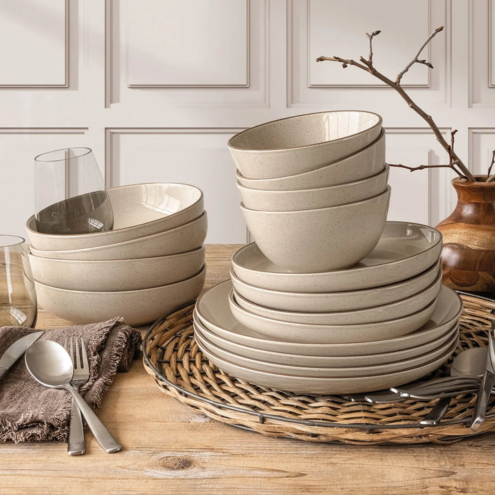 Over & Back 16-Piece Stoneware Dinnerware Set