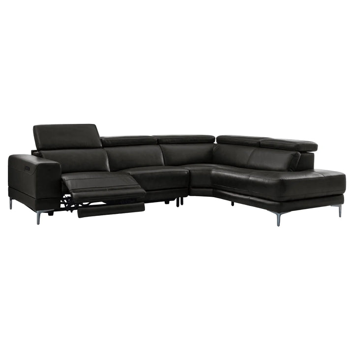 Aiden & Ivy 2-Piece Top Grain Leather Power Reclining Sectional