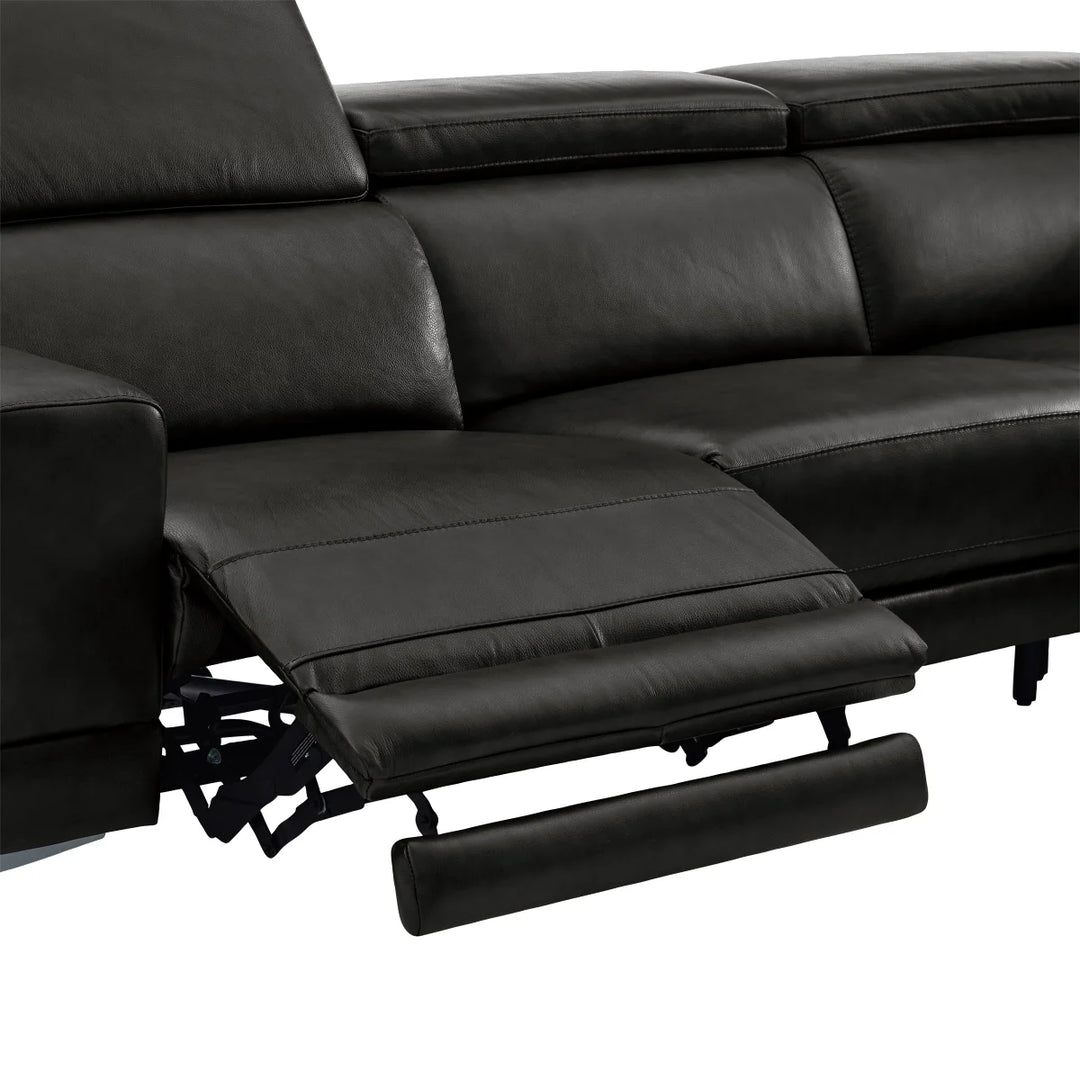 Aiden & Ivy 2-Piece Top Grain Leather Power Reclining Sectional