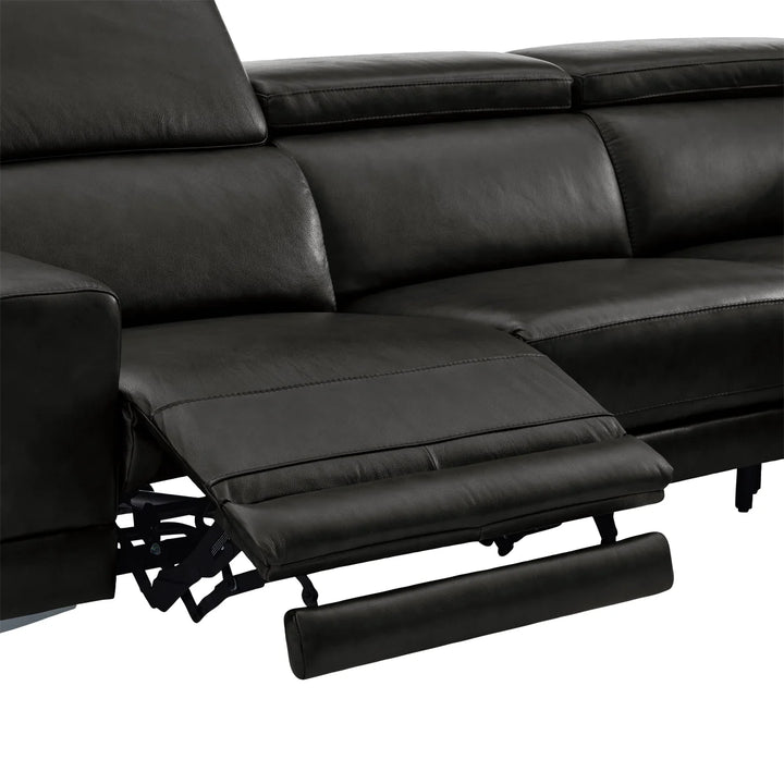 Aiden & Ivy 2-Piece Top Grain Leather Power Reclining Sectional