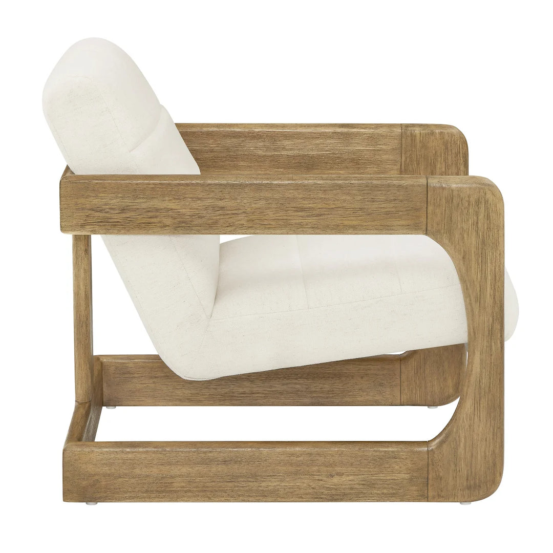 Thomasville Accent Fabric Chair with Wood Base