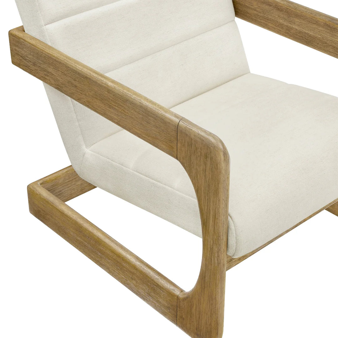 Thomasville Accent Fabric Chair with Wood Base