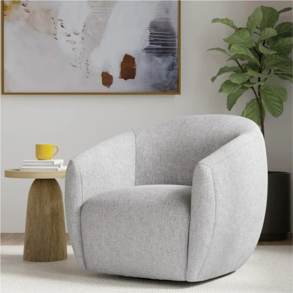 Nice Link – Fauteuil pivotant en tissu Dixie
