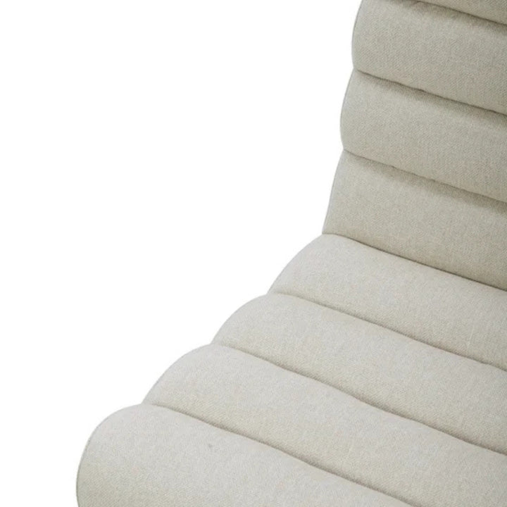 Aiden & Ivy - Chaise en tissu sans accoudoir avec roulettes pour salle à manger