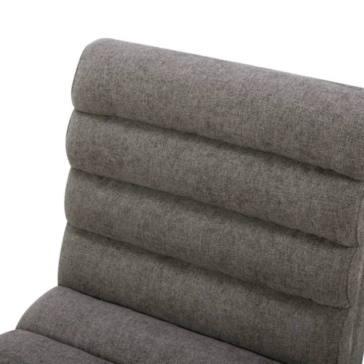 Aiden & Ivy - Chaise en tissu sans accoudoir avec roulettes pour salle à manger