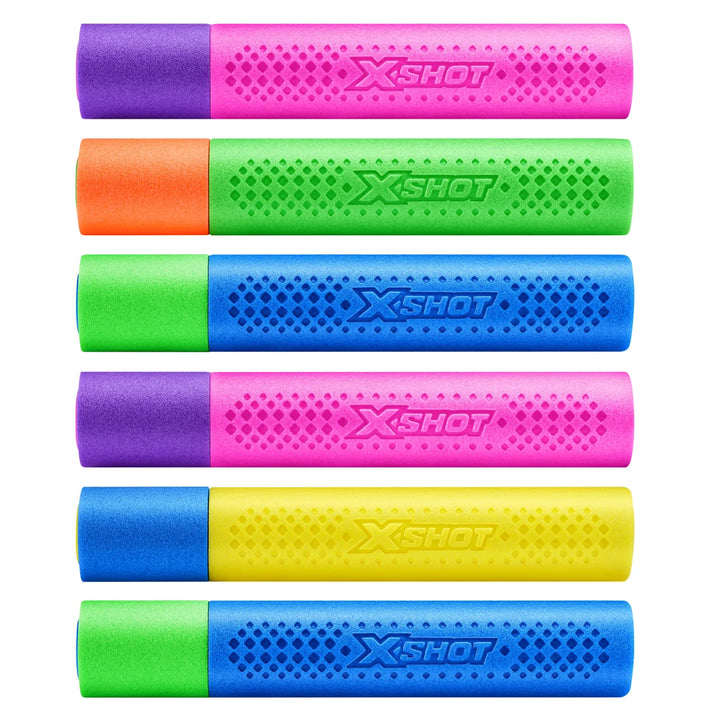 X-Shot - Pistolet à d`eau en mousse, paquet de 6