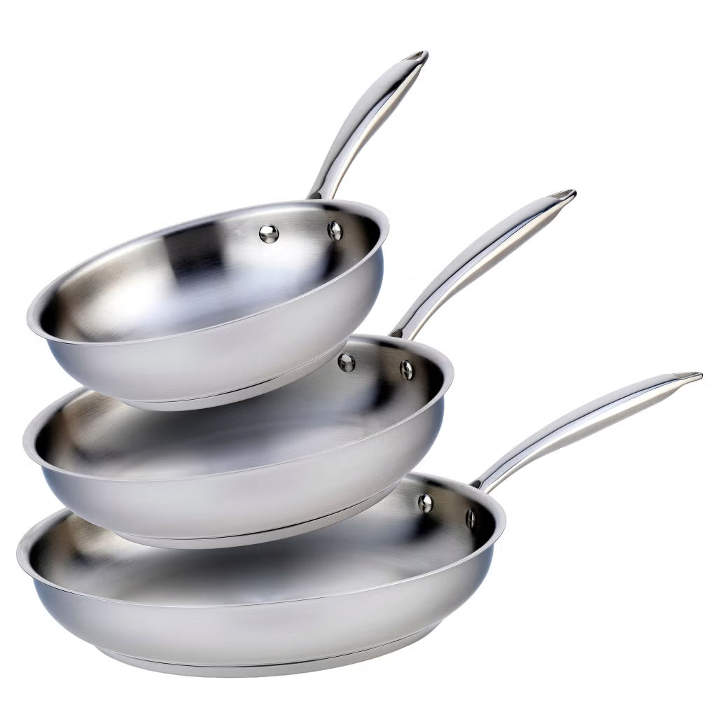 Meyer - Stainless steel pans, set of 3