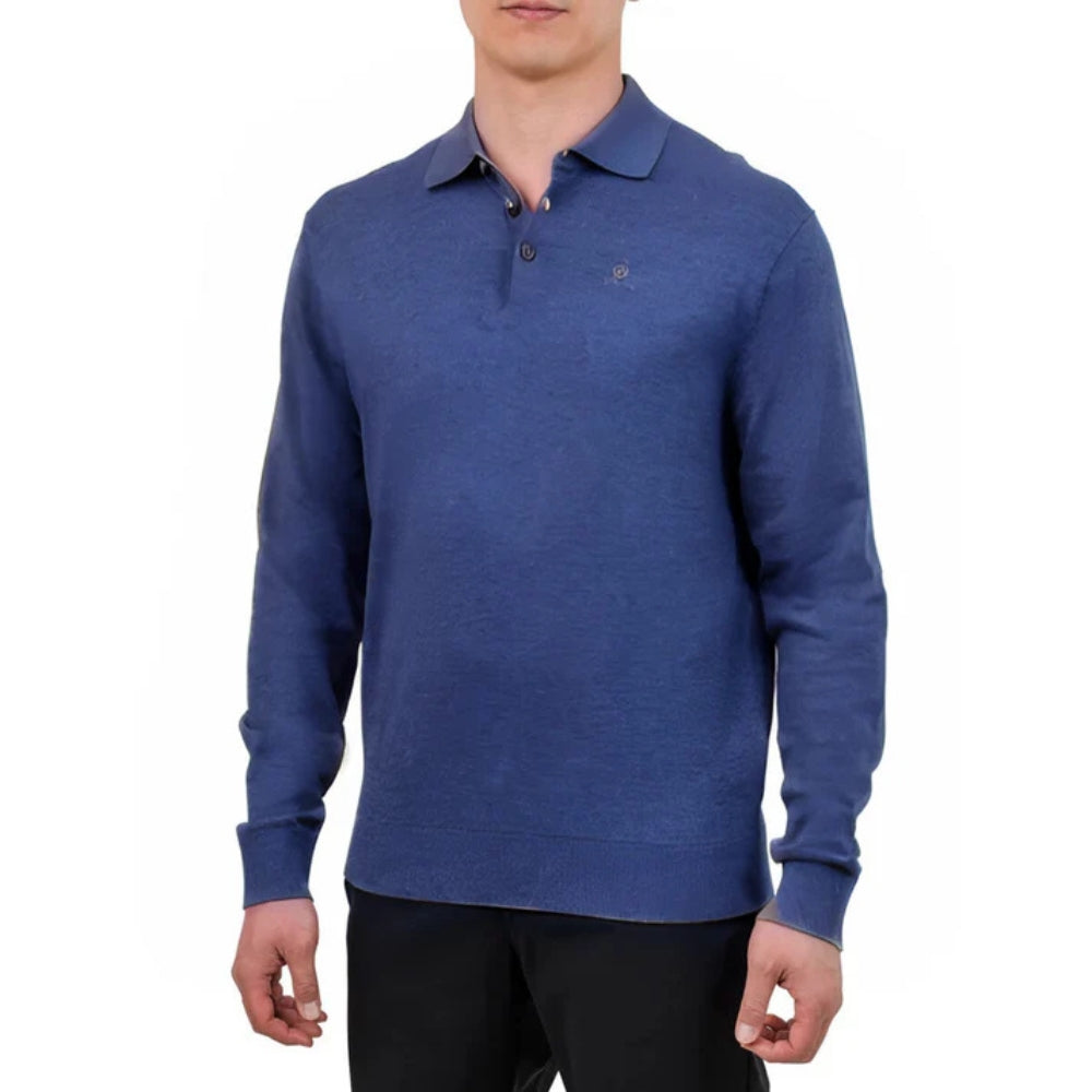 Benetton - Polo en Tricot à manches longues