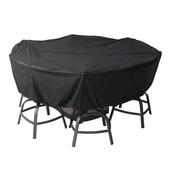 Nicolet - Outdoor Dining Set with Fire Pit Table, 7 Pieces