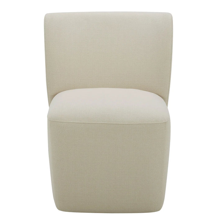 Aiden & Ivy Blair - Chaise en tissu sans accoudoir avec roulettes