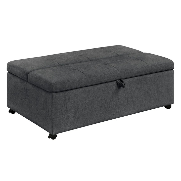 True Innovations - Pouf en tissu qui se transforme en lit