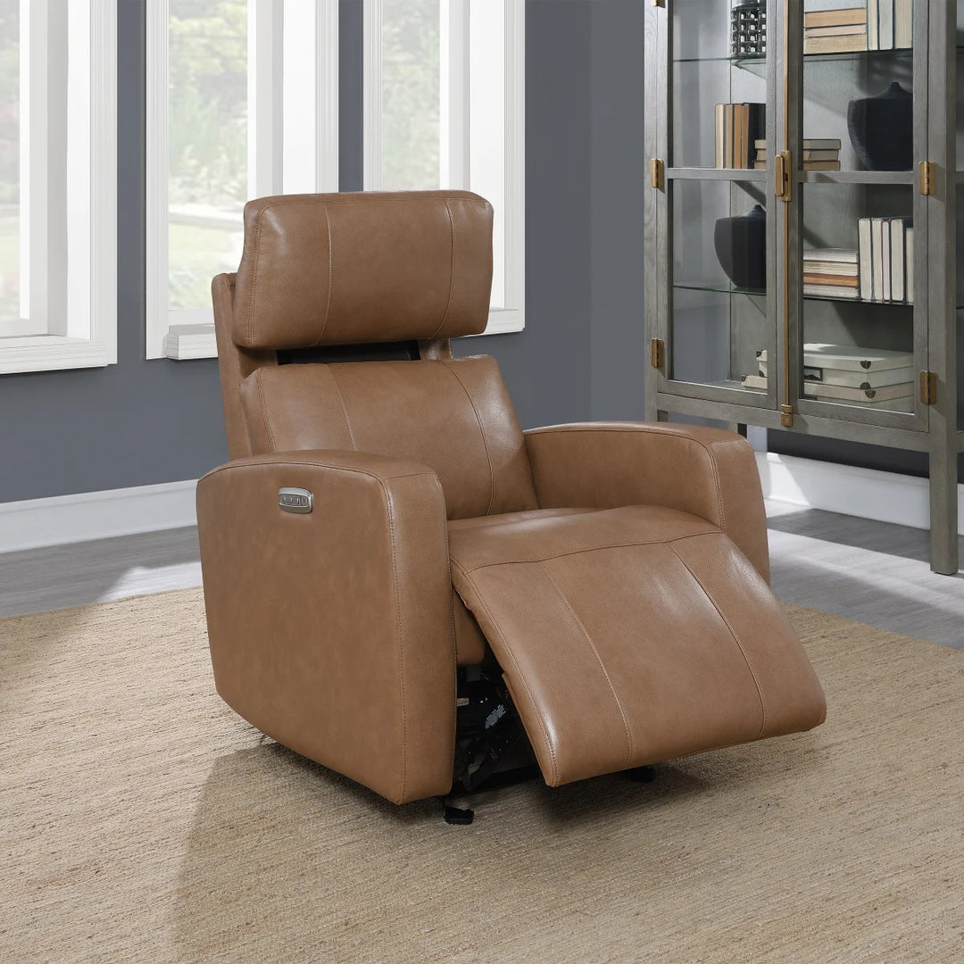 Synergy Home Leather Power Recliner with Power Headrest