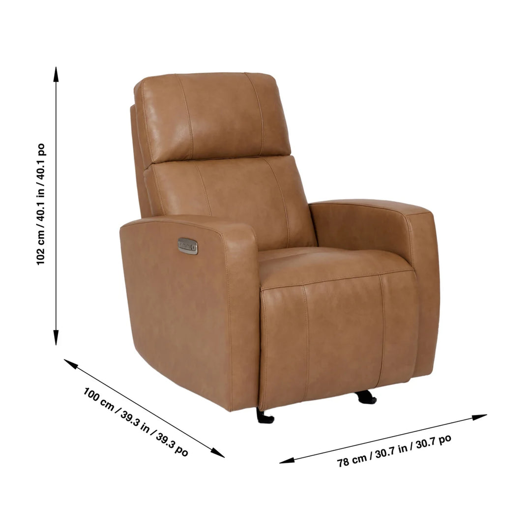 Synergy Home Leather Power Recliner with Power Headrest