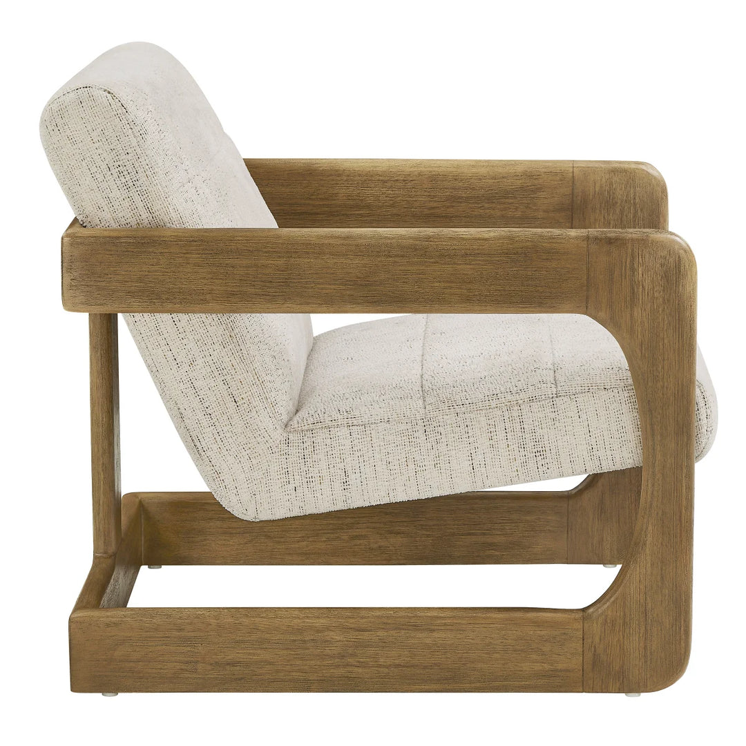 Thomasville Accent Fabric Chair with Wood Base