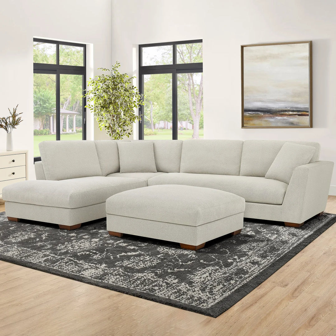 Henredon - Sectionnel en tissu Larkin House, 2 pièces