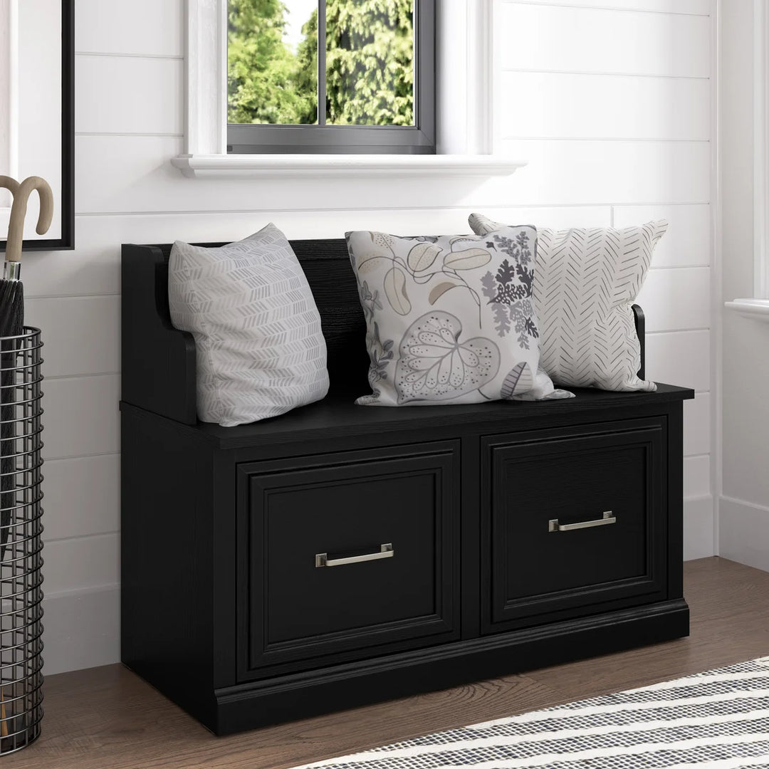 Bush Woodland Shoe Storage Bench with Doors
